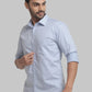 Men Slim Fit Light Green Shirt