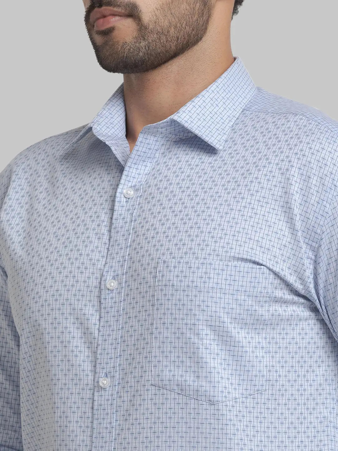 Men Slim Fit Light Green Shirt