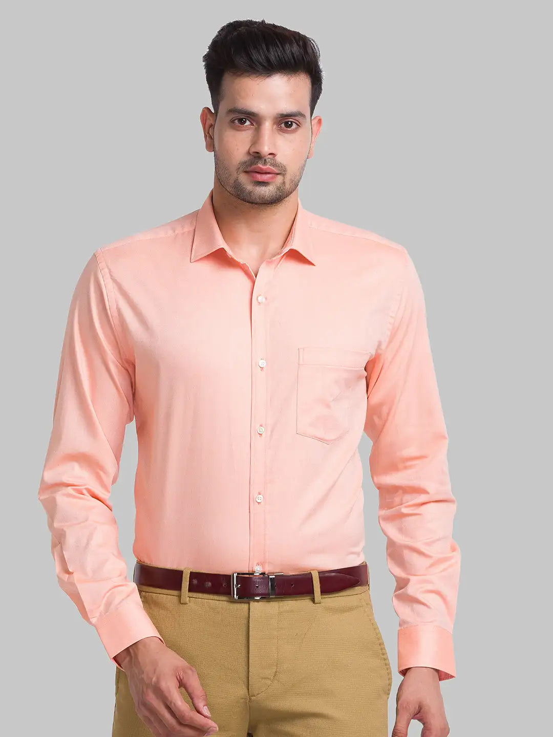 Men Slim Fit Grey Shirt