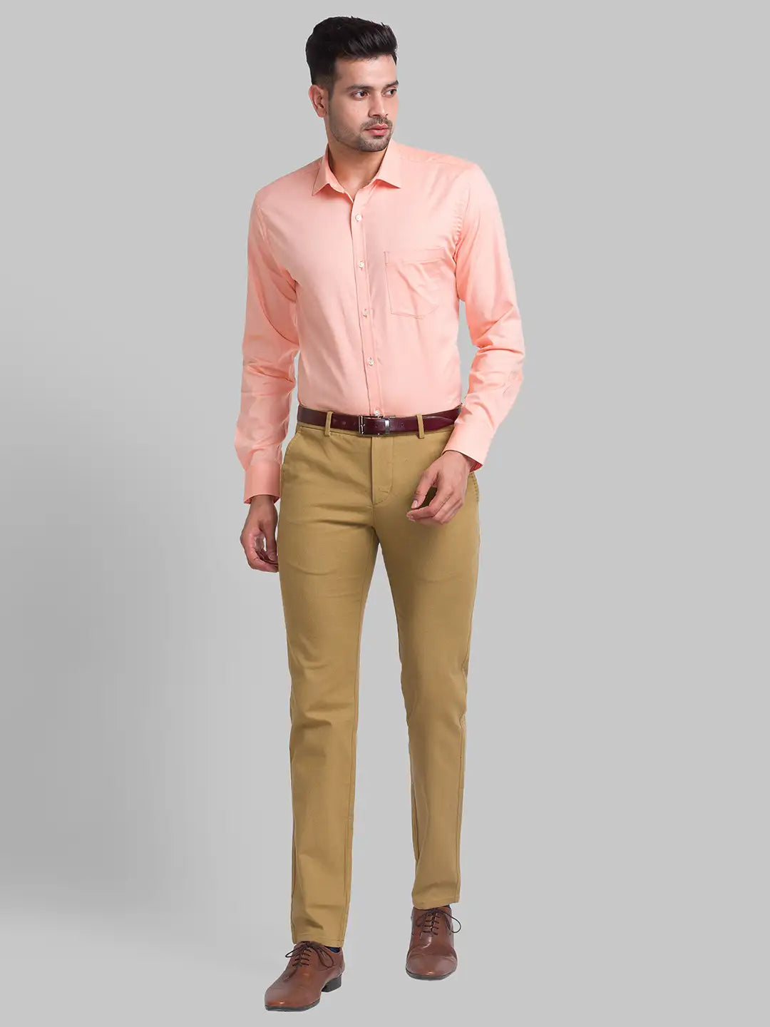 Men Slim Fit Grey Shirt