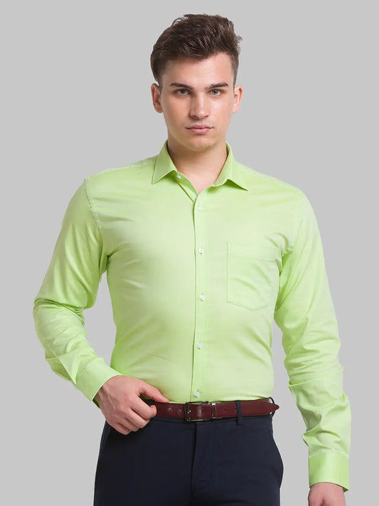 Men Slim Fit Light Blue Shirt