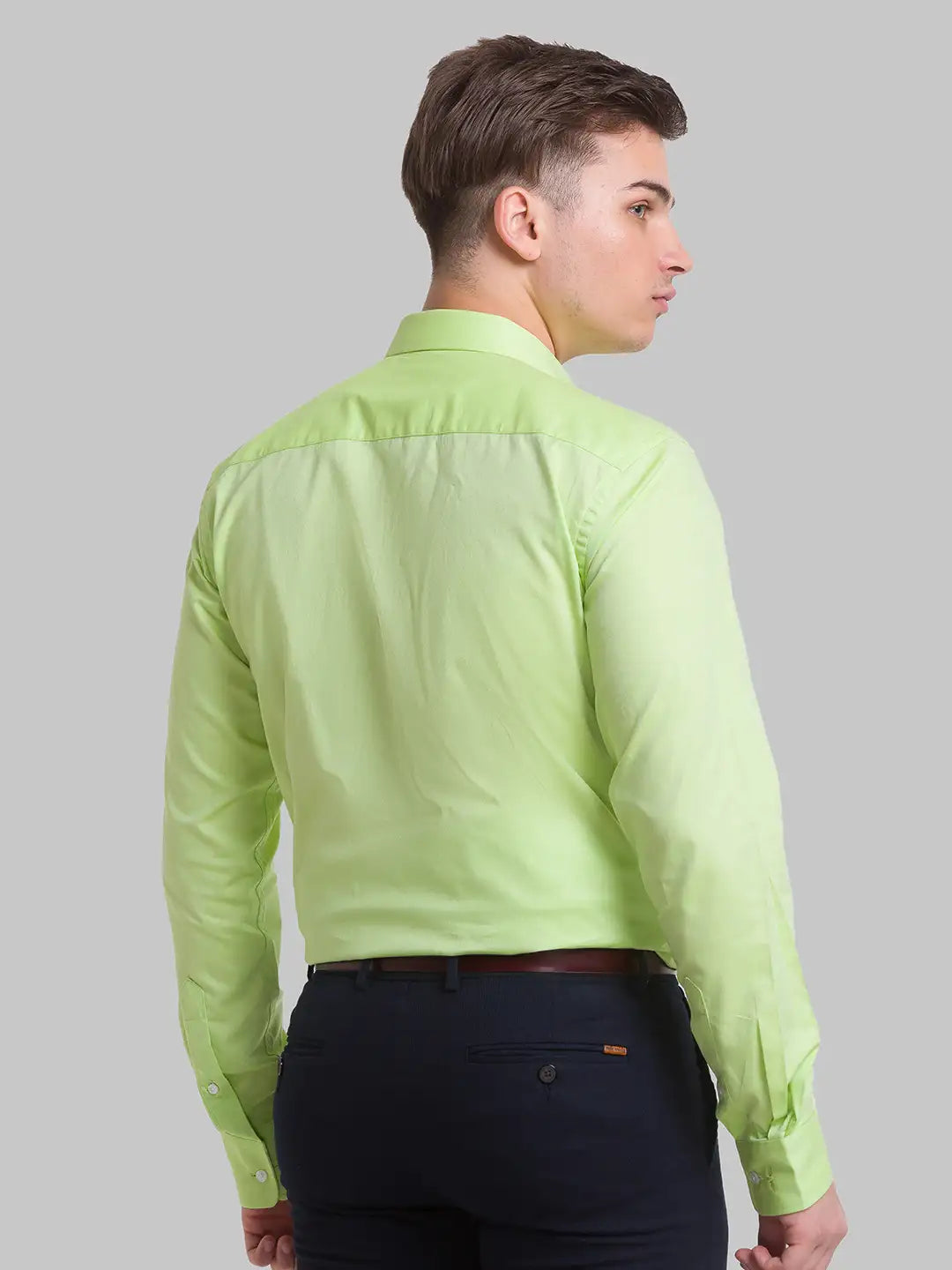 Men Slim Fit Light Blue Shirt