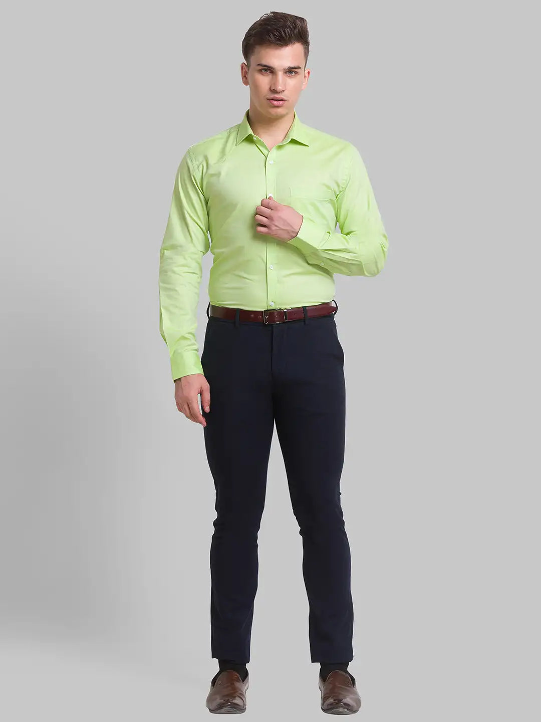 Men Slim Fit Light Blue Shirt