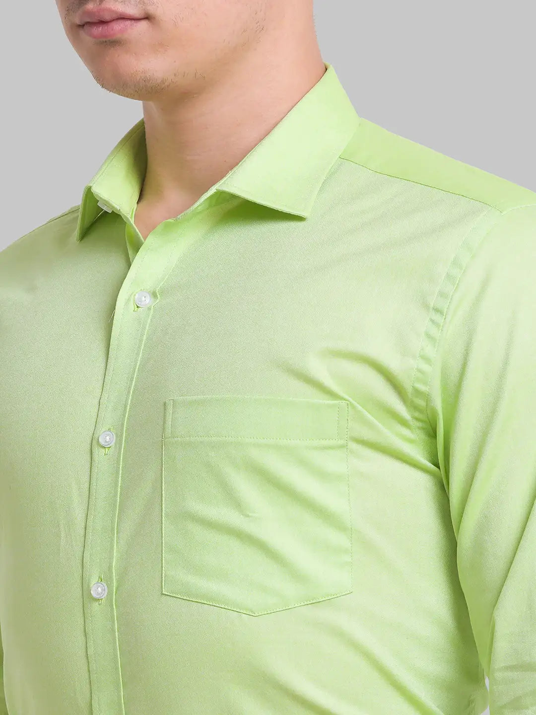Men Slim Fit Light Blue Shirt