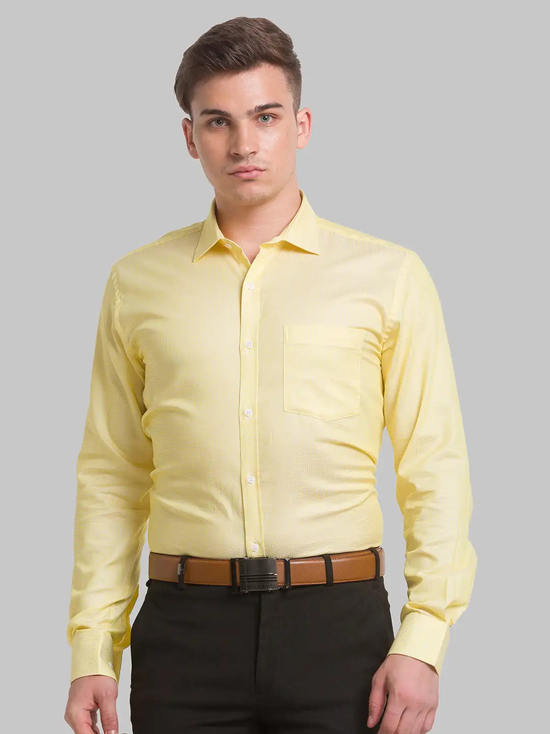 Men Slim Fit Light Blue Shirt