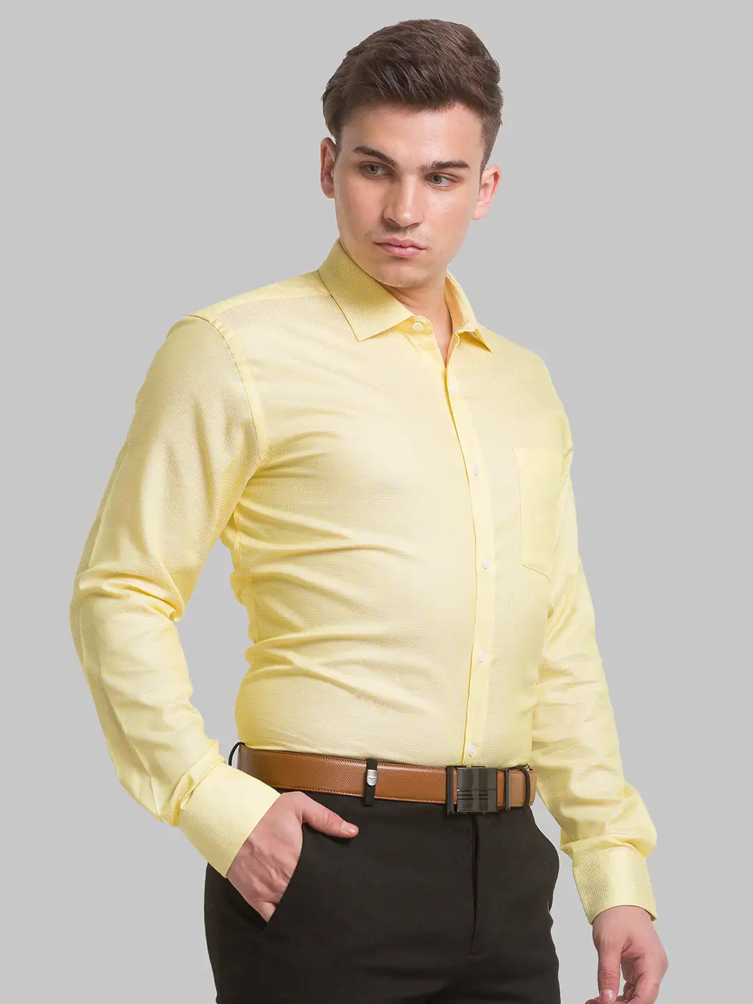 Men Slim Fit Light Blue Shirt