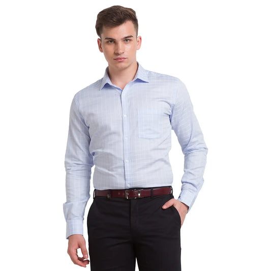 Men Slim Fit Light Orange Shirt