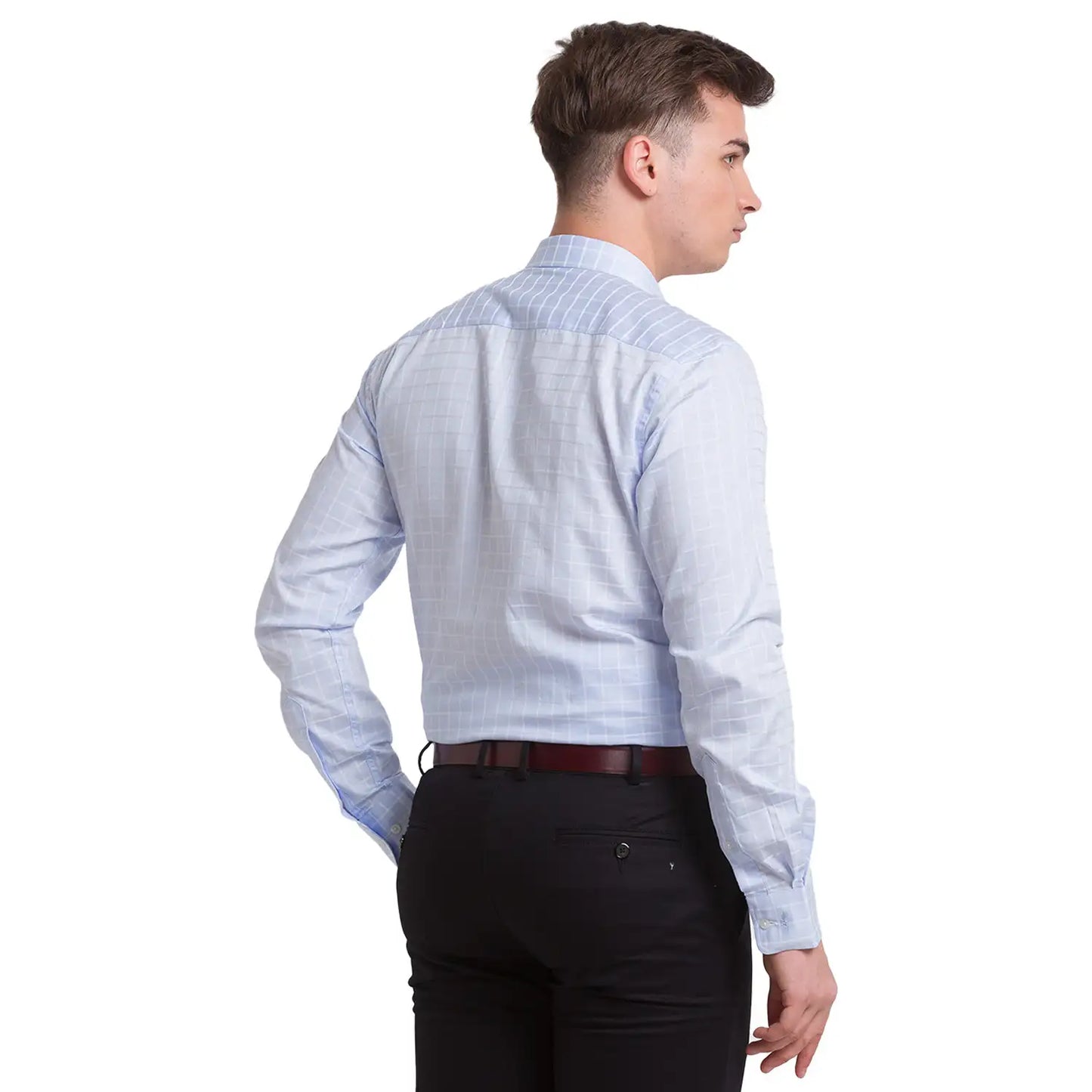 Men Slim Fit Light Orange Shirt