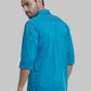 Men Slim Fit Light Blue Shirt