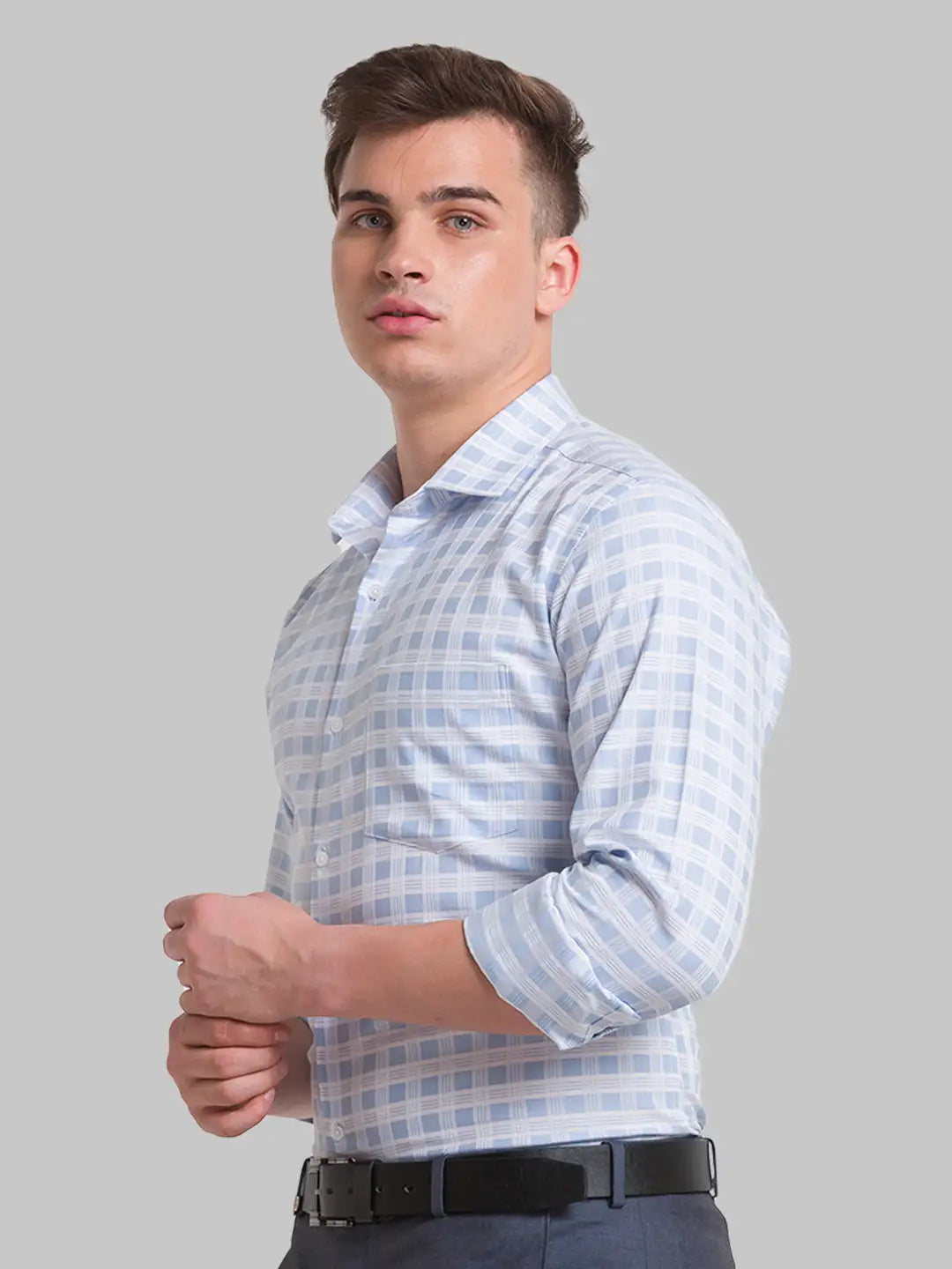 Men Slim Fit Fawn Shirt