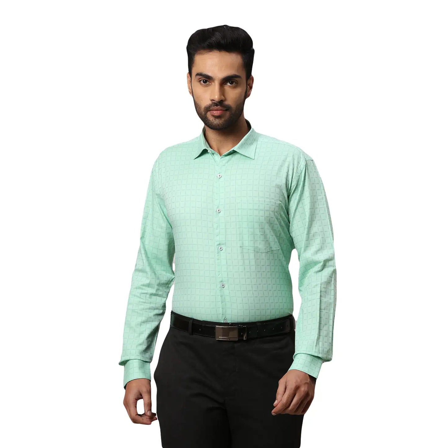 Men Slim Fit Blue Shirt