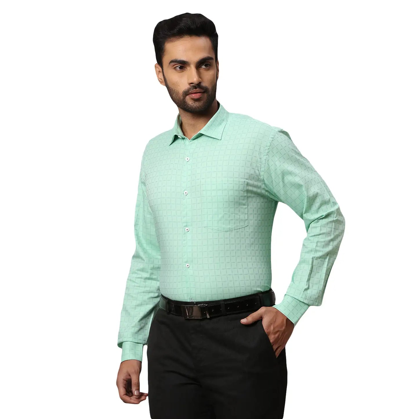 Men Slim Fit Blue Shirt