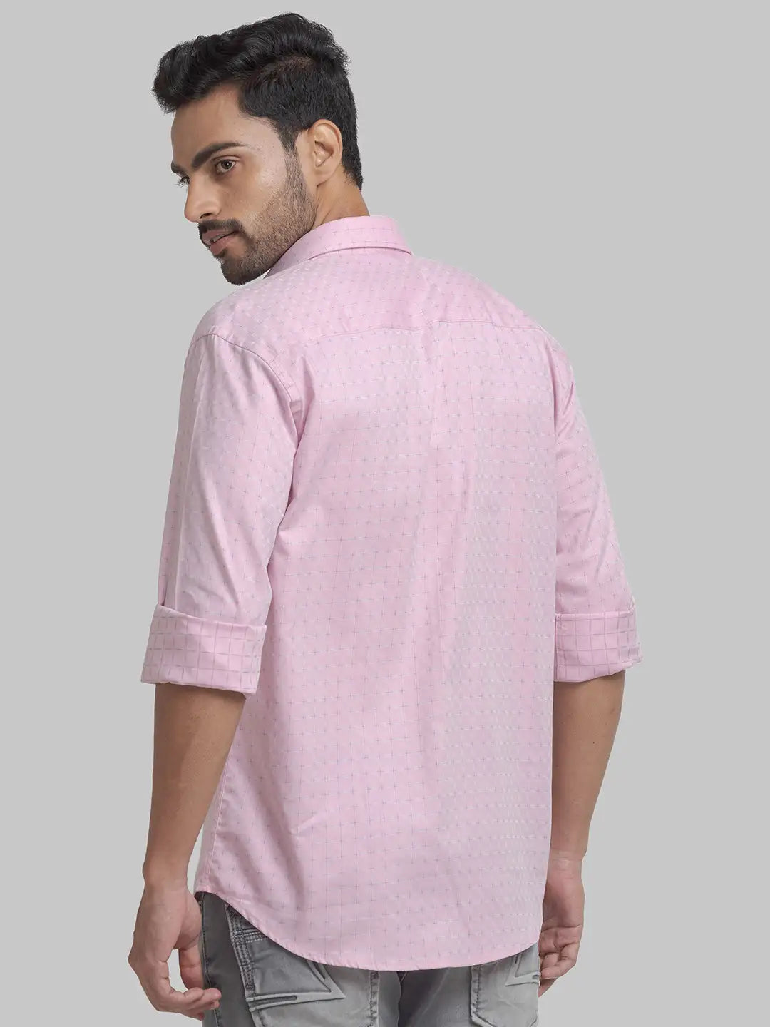 Men Slim Fit Light Blue Shirt