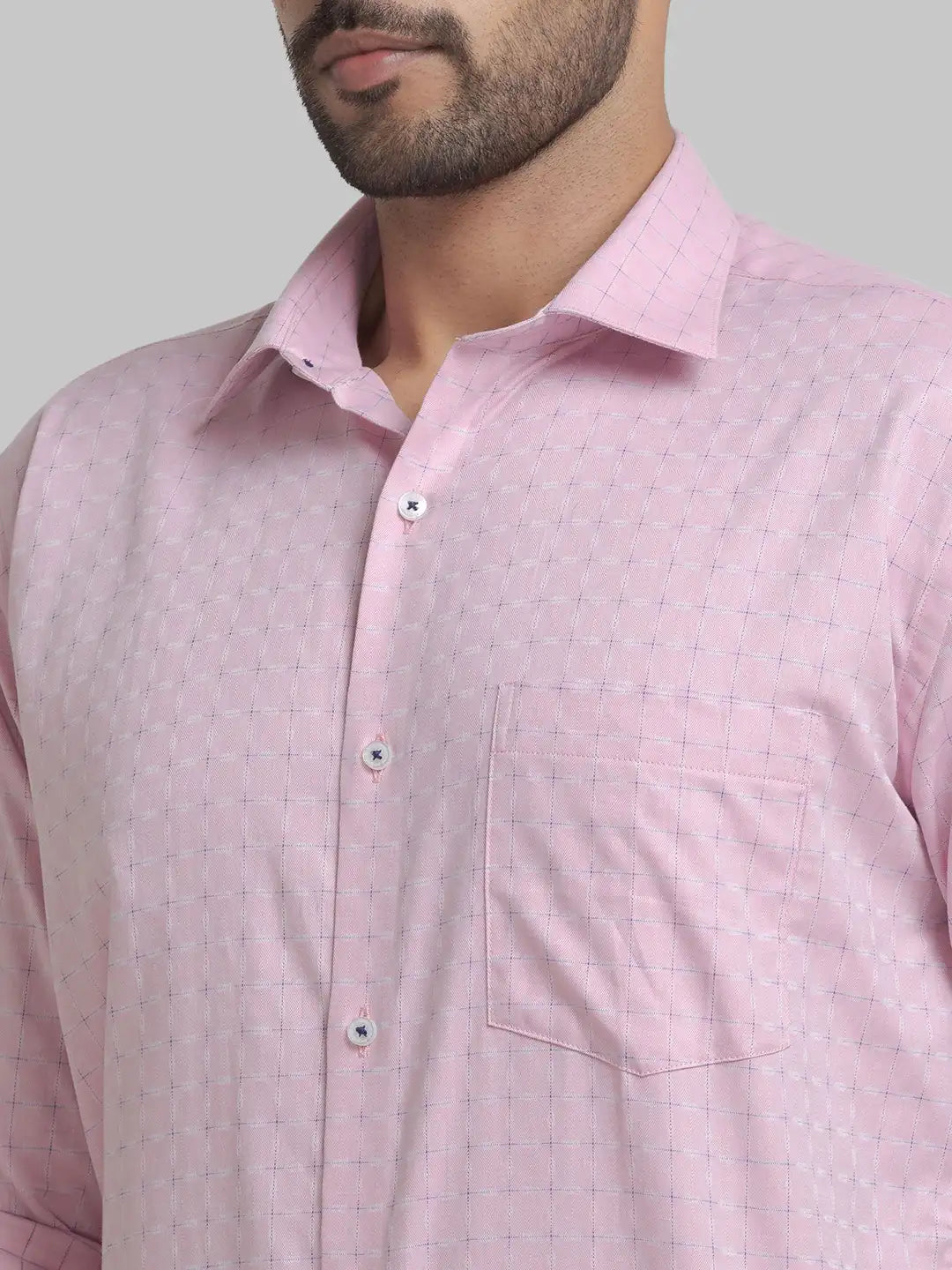 Men Slim Fit Light Blue Shirt