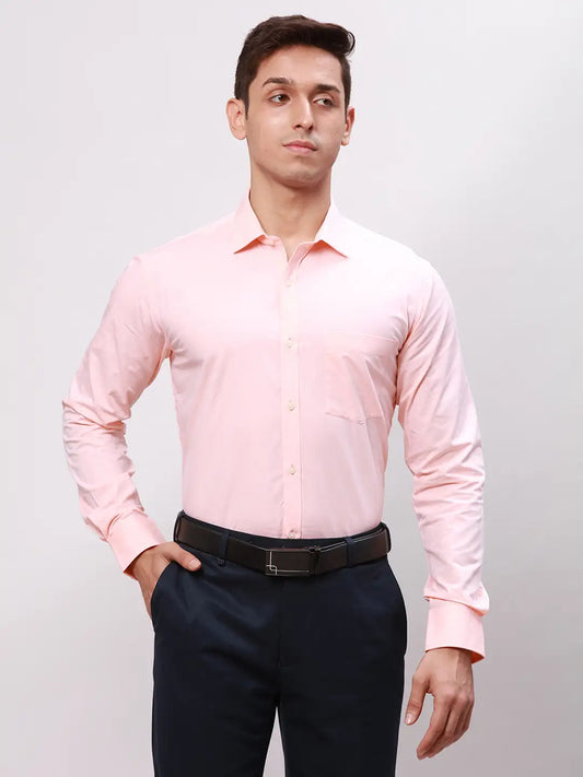 Park Avenue Men Blue Printed Slim Fit Cotton Blend Shirt