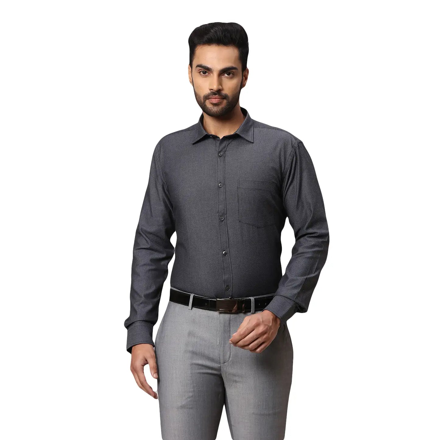 Men Slim Fit Black Shirt