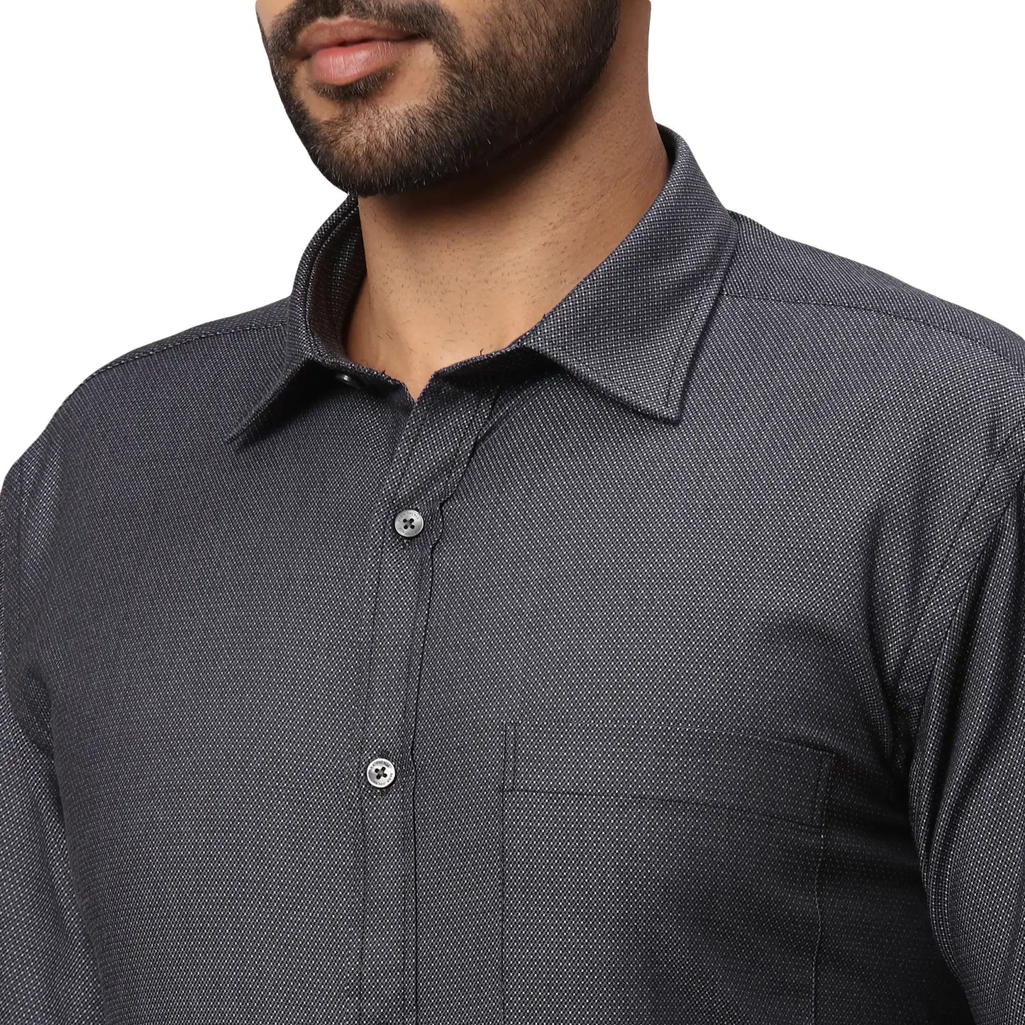 Men Slim Fit Black Shirt