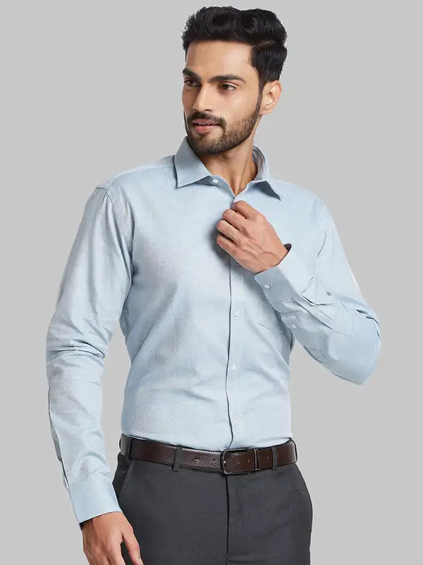Men Slim Fit Blue Shirt