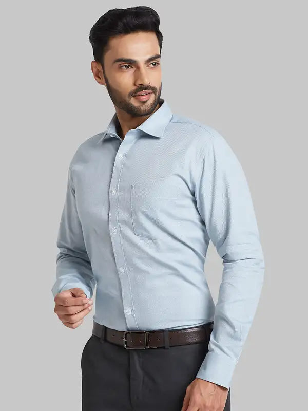 Men Slim Fit Blue Shirt