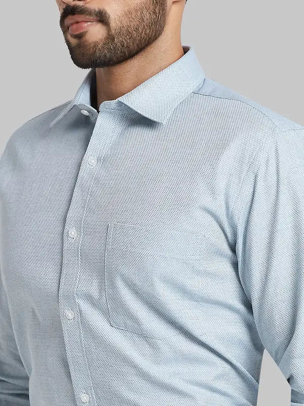 Men Slim Fit Blue Shirt