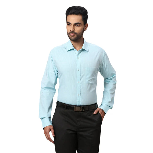 Men Slim Fit Green Shirt