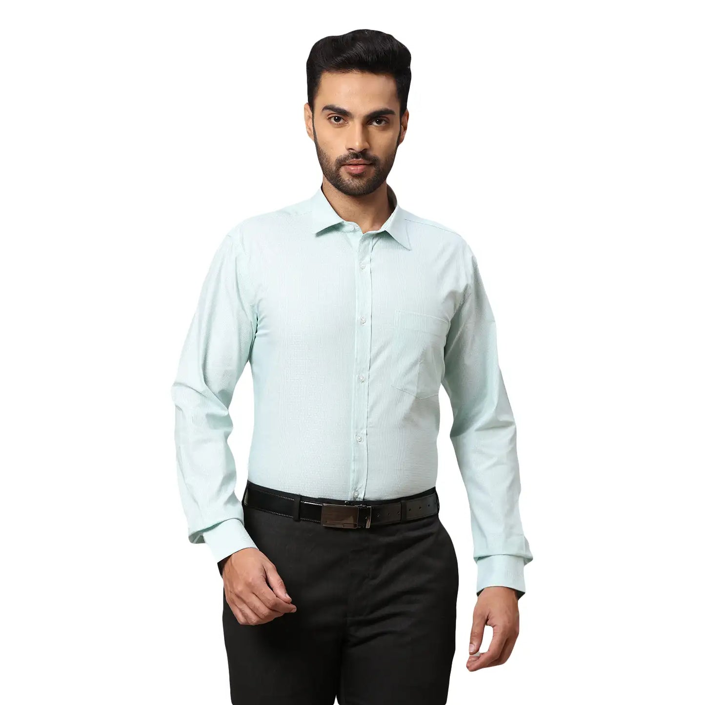 Men Slim Fit Orange Shirt