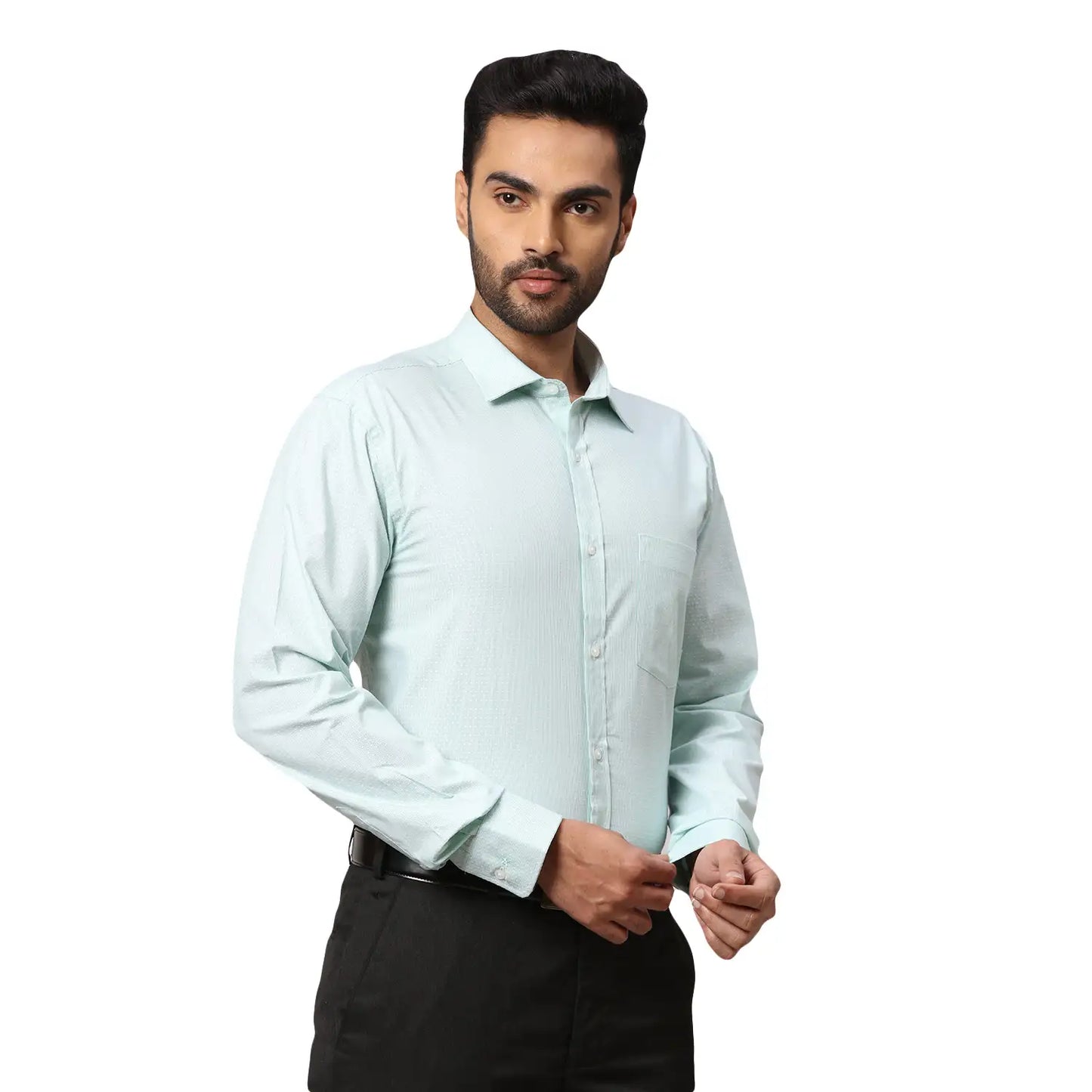 Men Slim Fit Orange Shirt