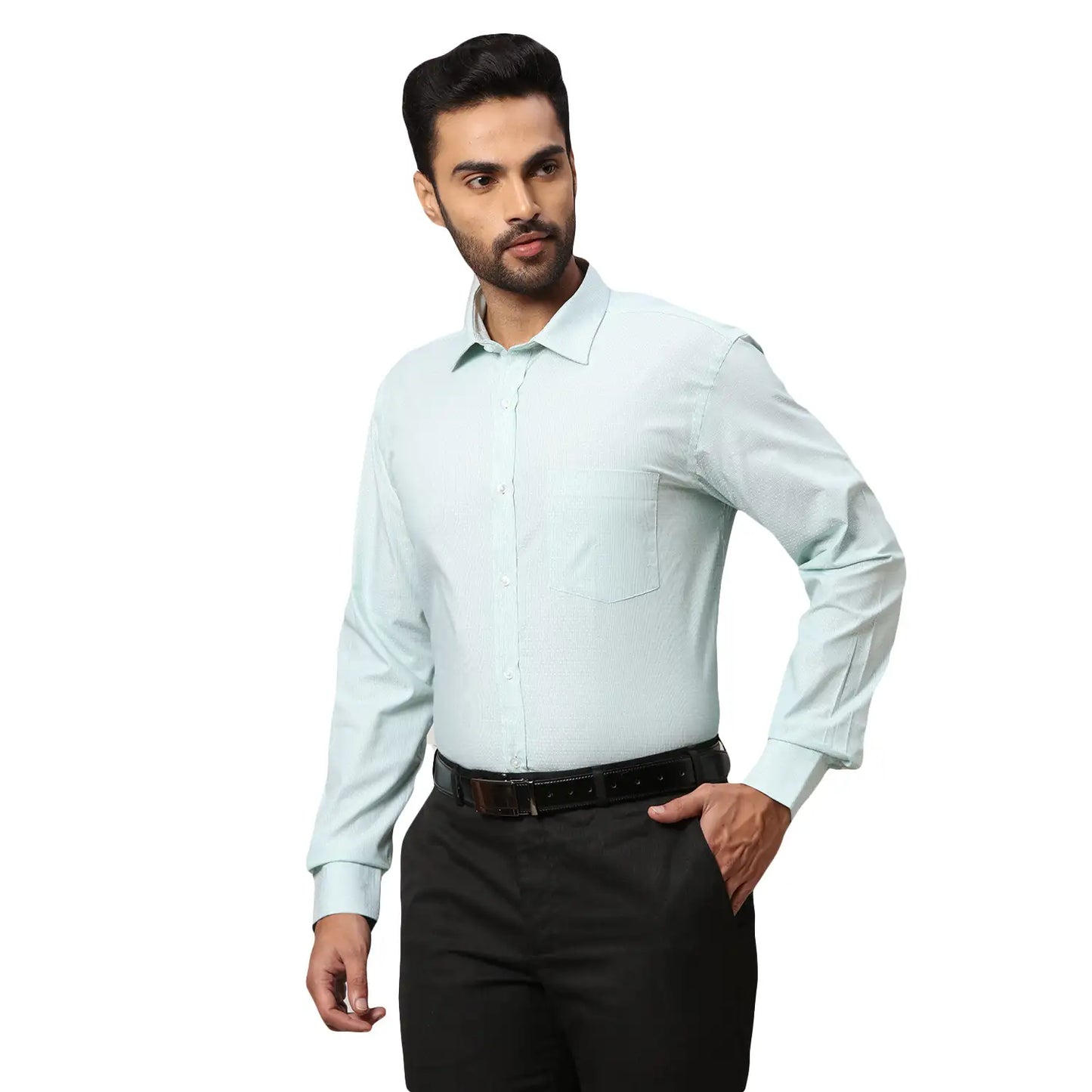 Men Slim Fit Orange Shirt