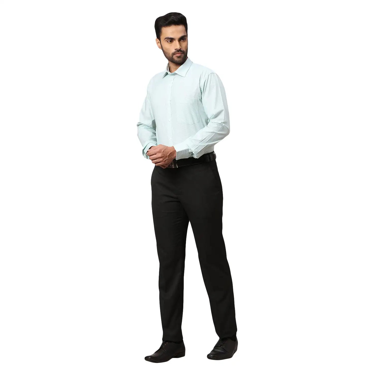 Men Slim Fit Orange Shirt