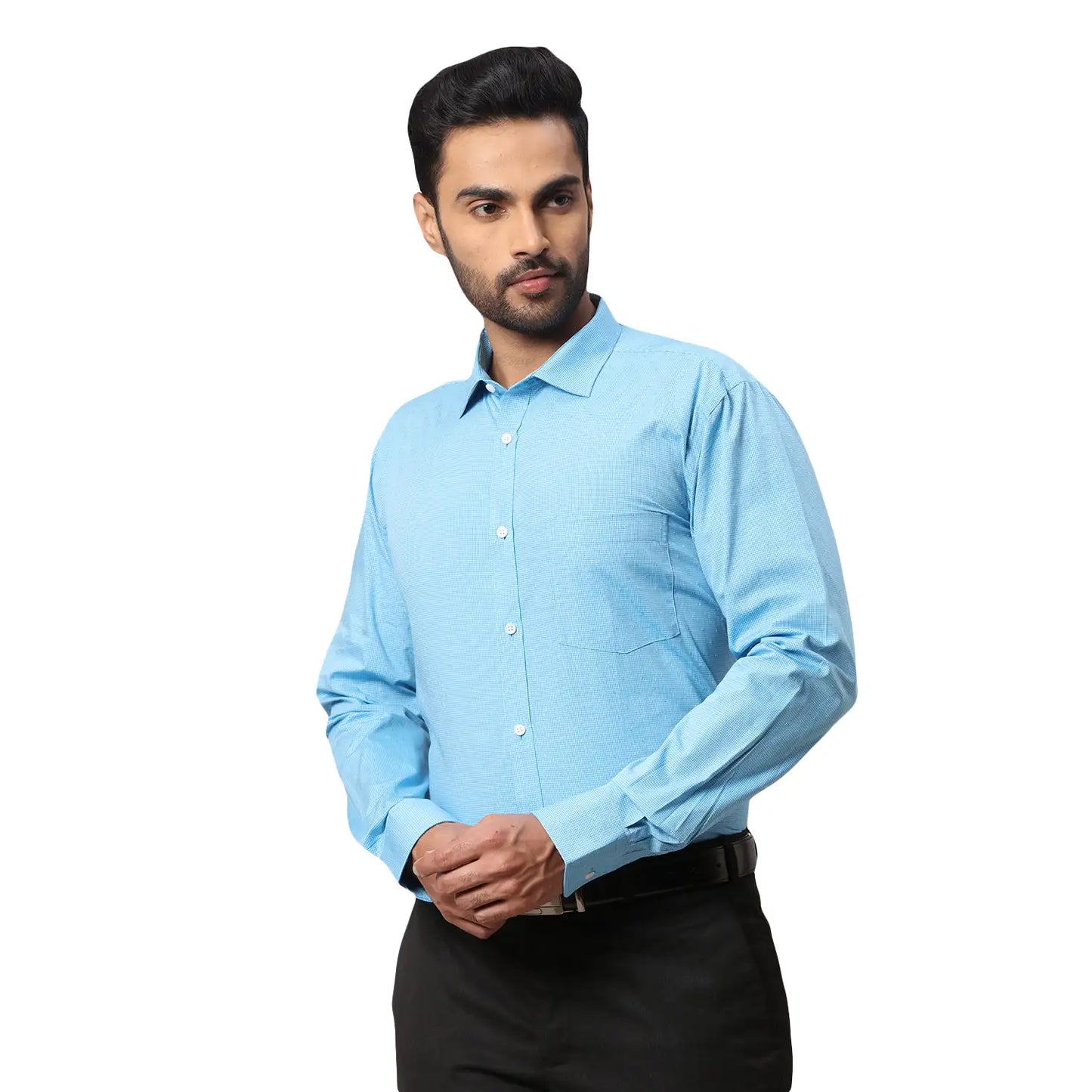 Men Slim Fit Blue Shirt