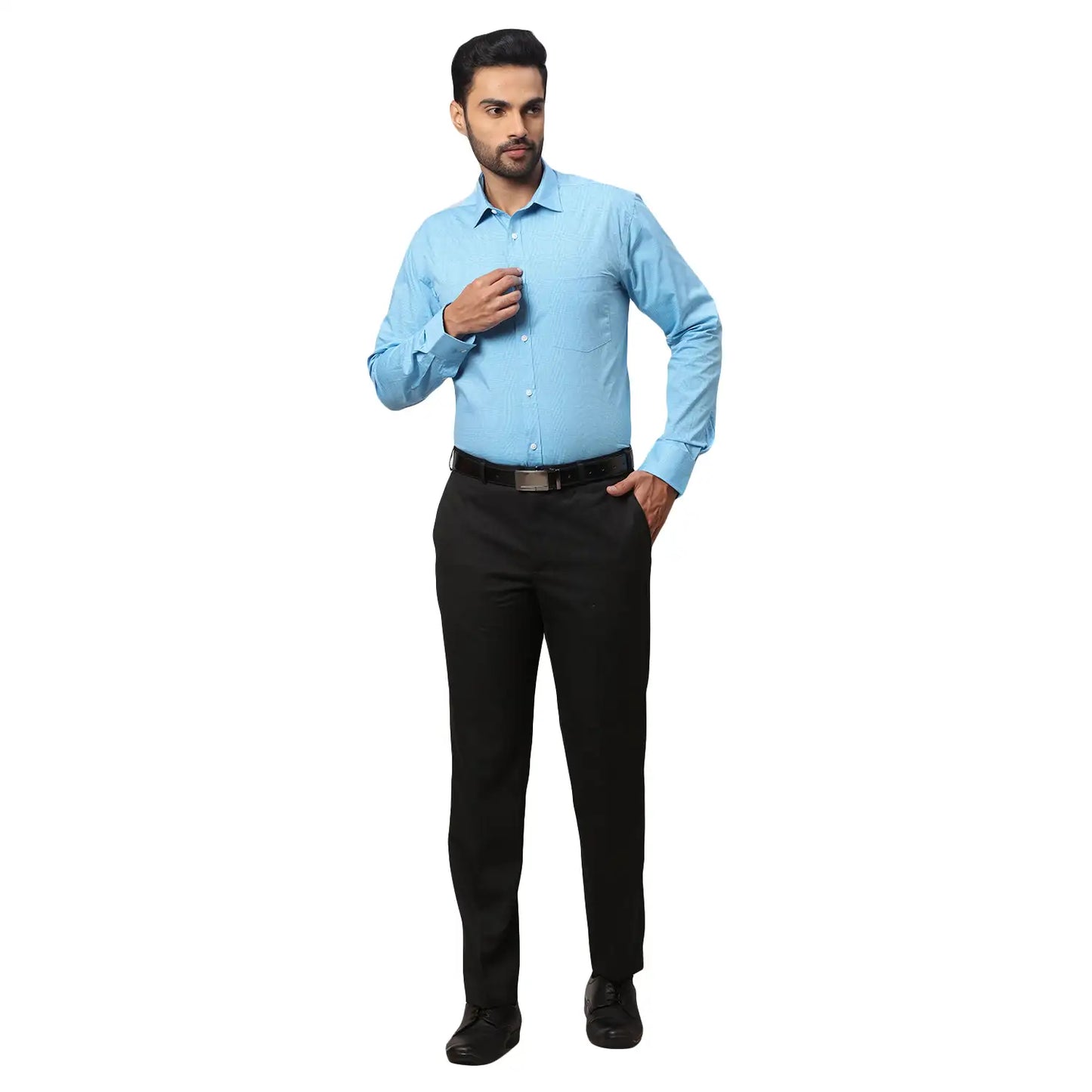 Men Slim Fit Blue Shirt