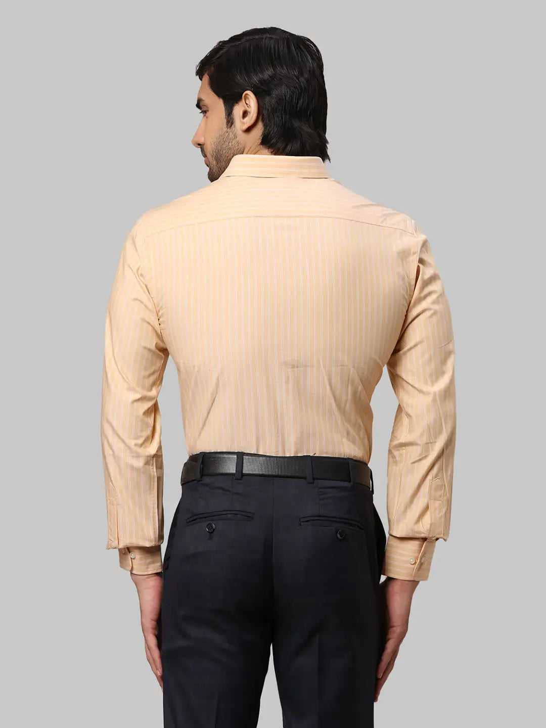 Men Slim Fit Yellow Shirt