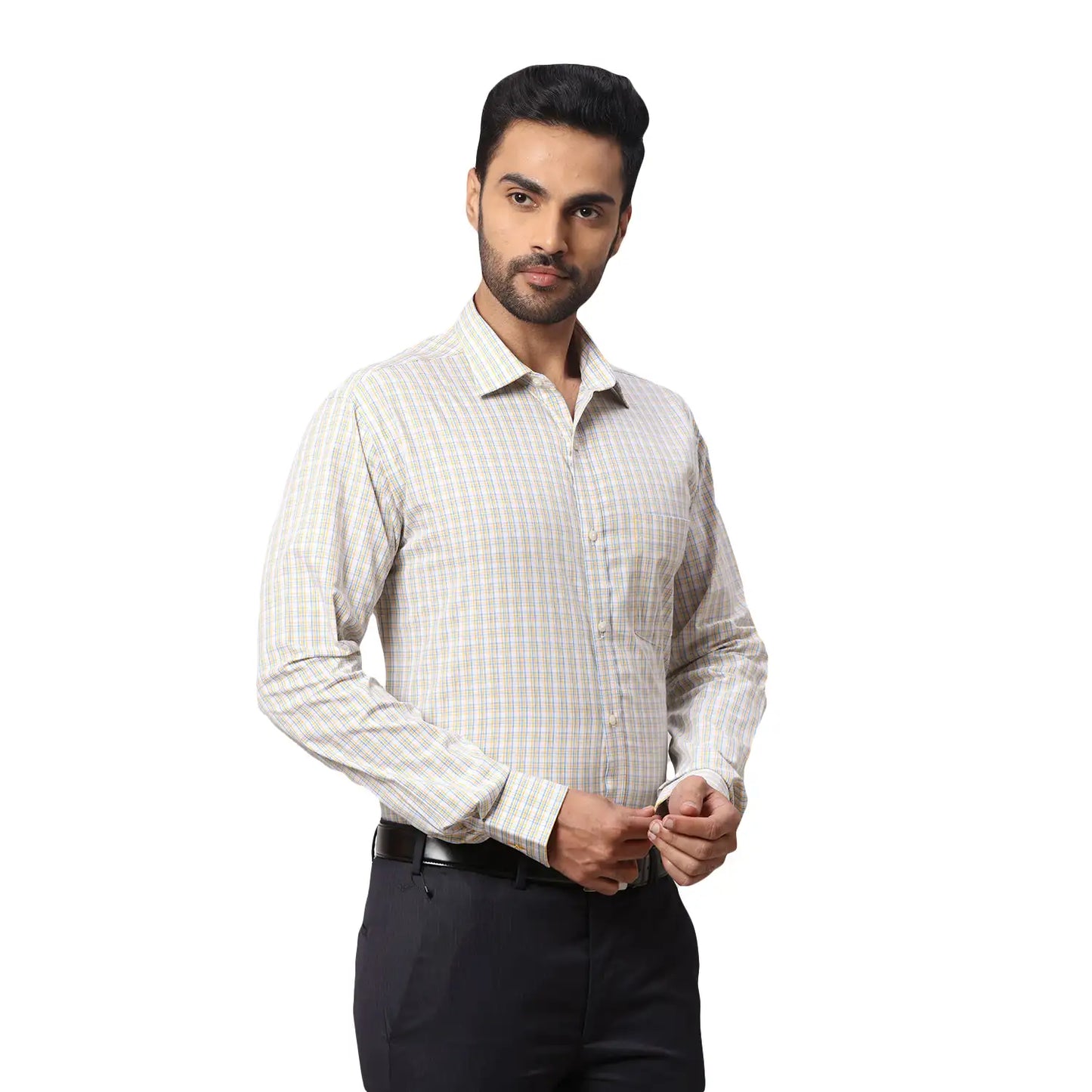 Men Slim Fit Orange Shirt