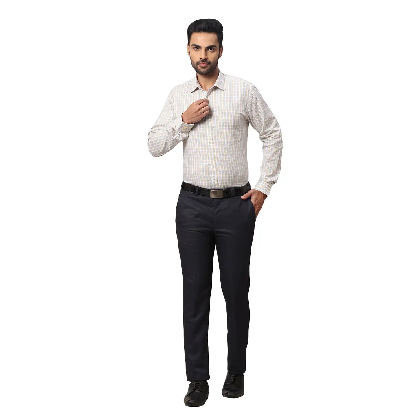 Men Slim Fit Orange Shirt