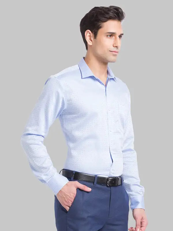 Men Slim Fit Blue Shirt