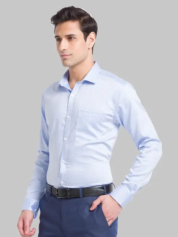 Men Slim Fit Blue Shirt