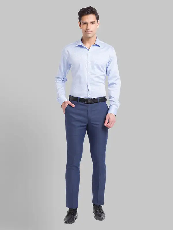Men Slim Fit Blue Shirt
