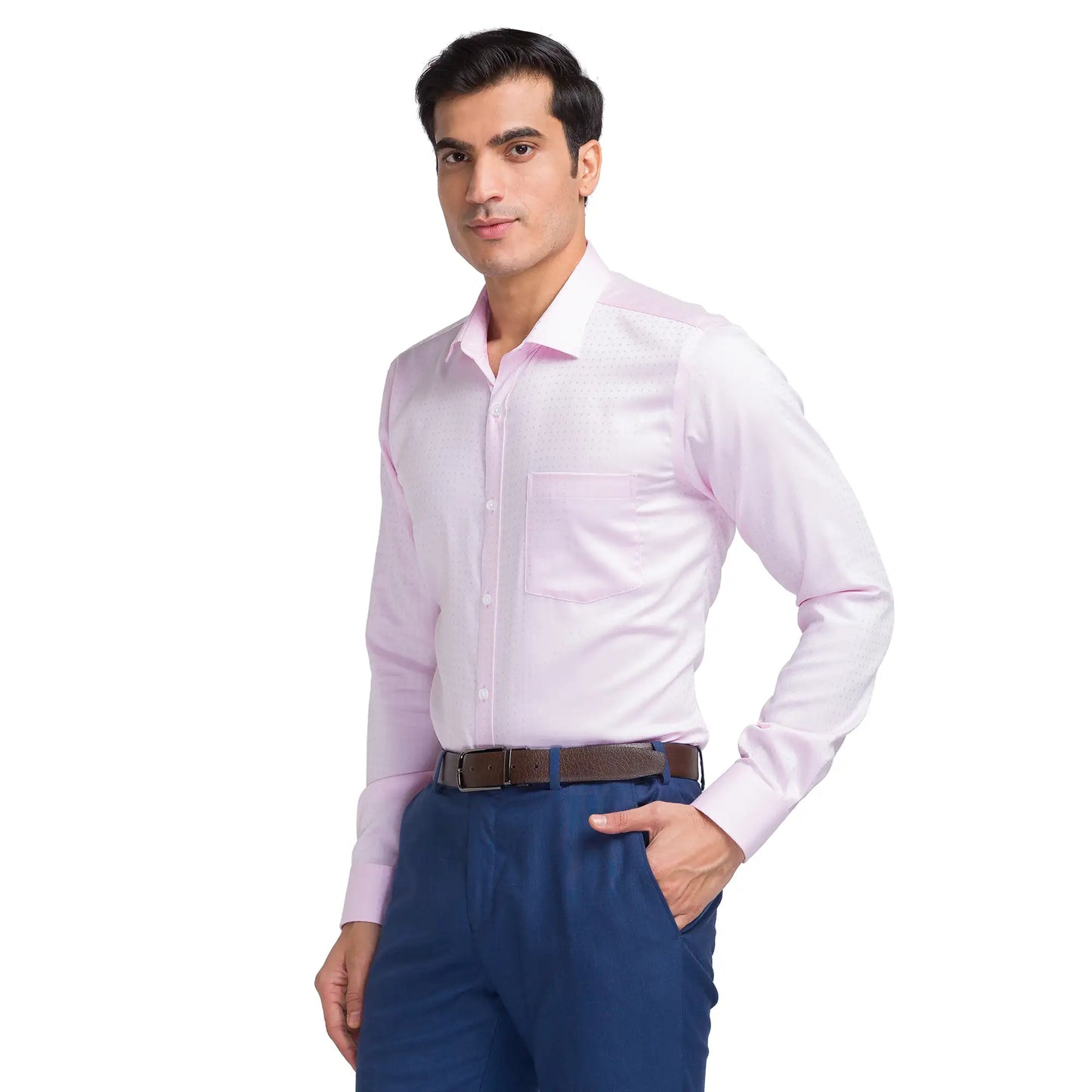 Men Slim Fit Light Yellow Shirt