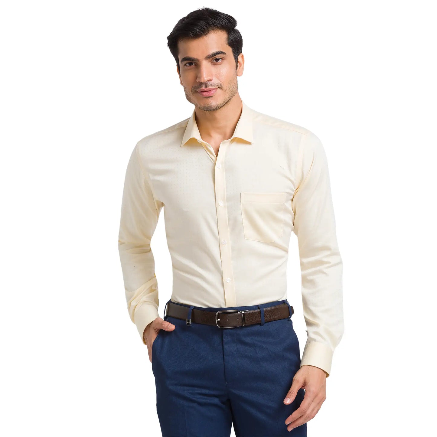 Men Slim Fit Light Blue Shirt