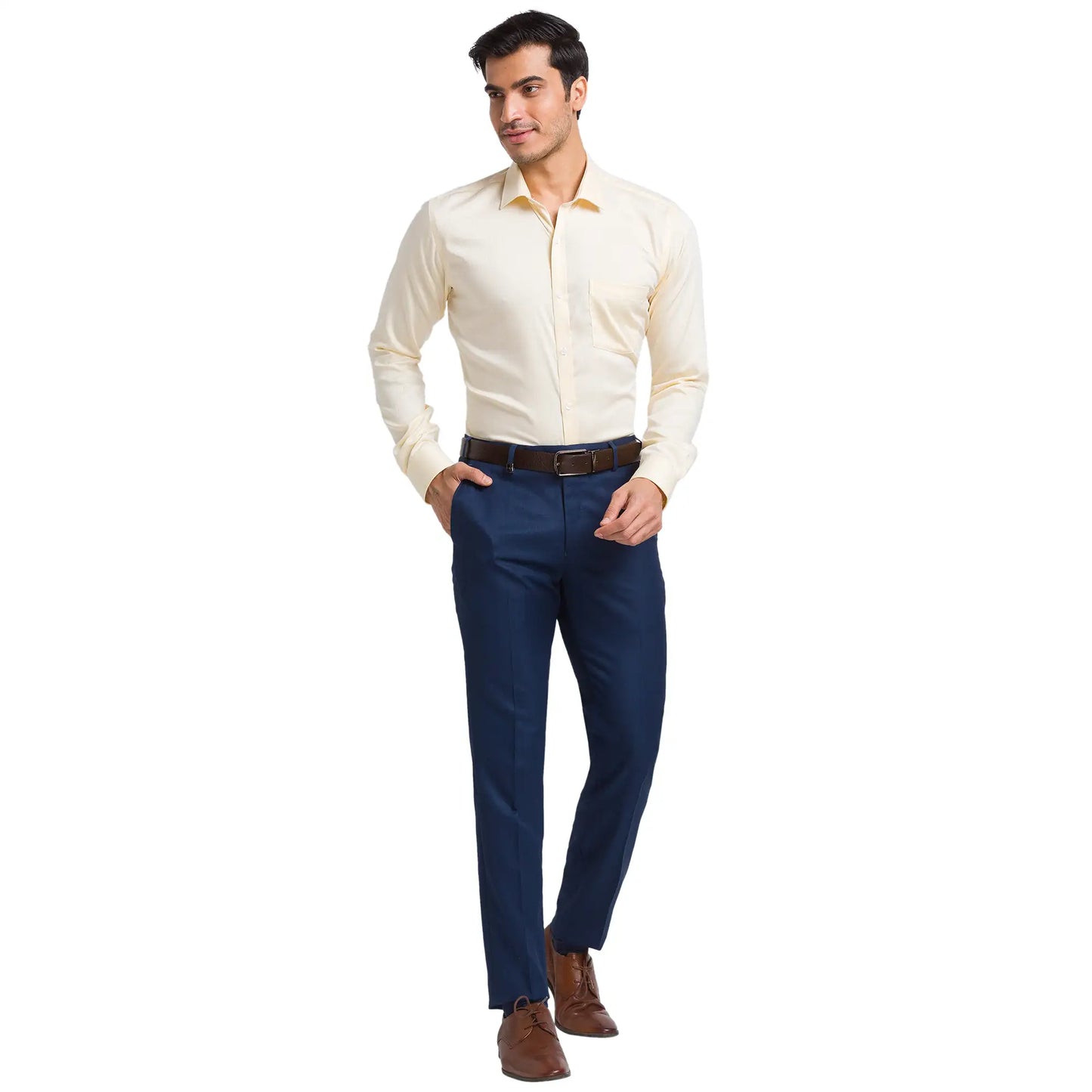 Men Slim Fit Light Blue Shirt