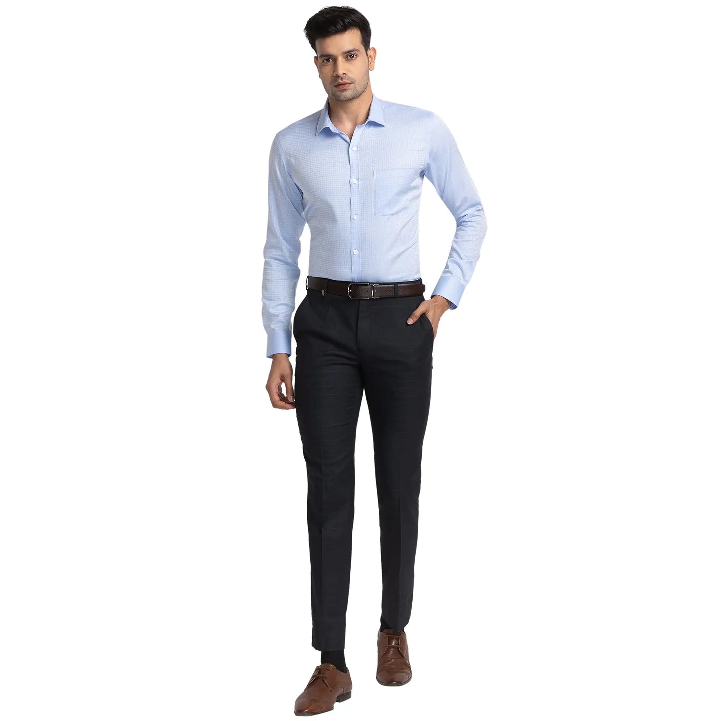Men Slim Fit White Shirt