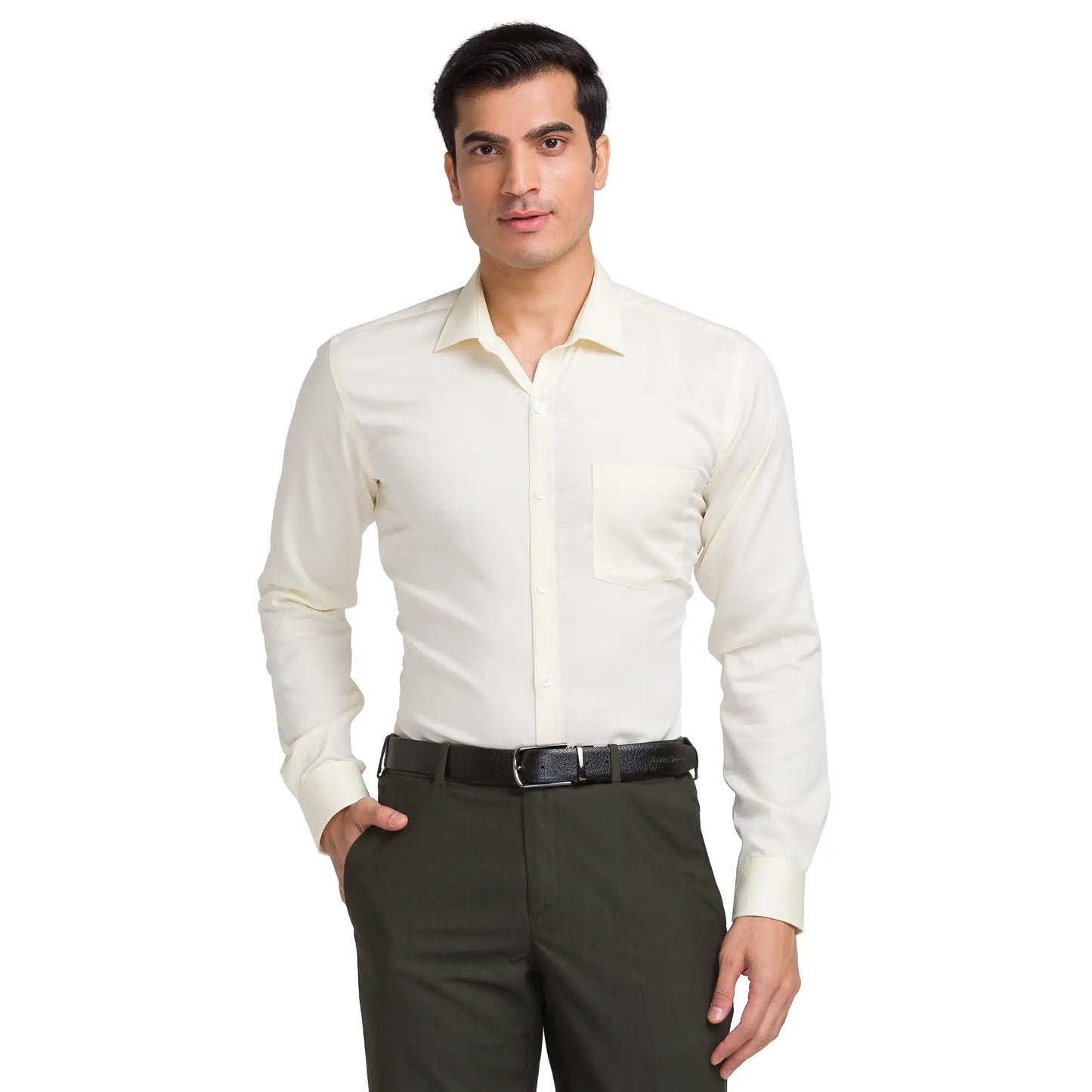 Men Slim Fit Light Blue Shirt