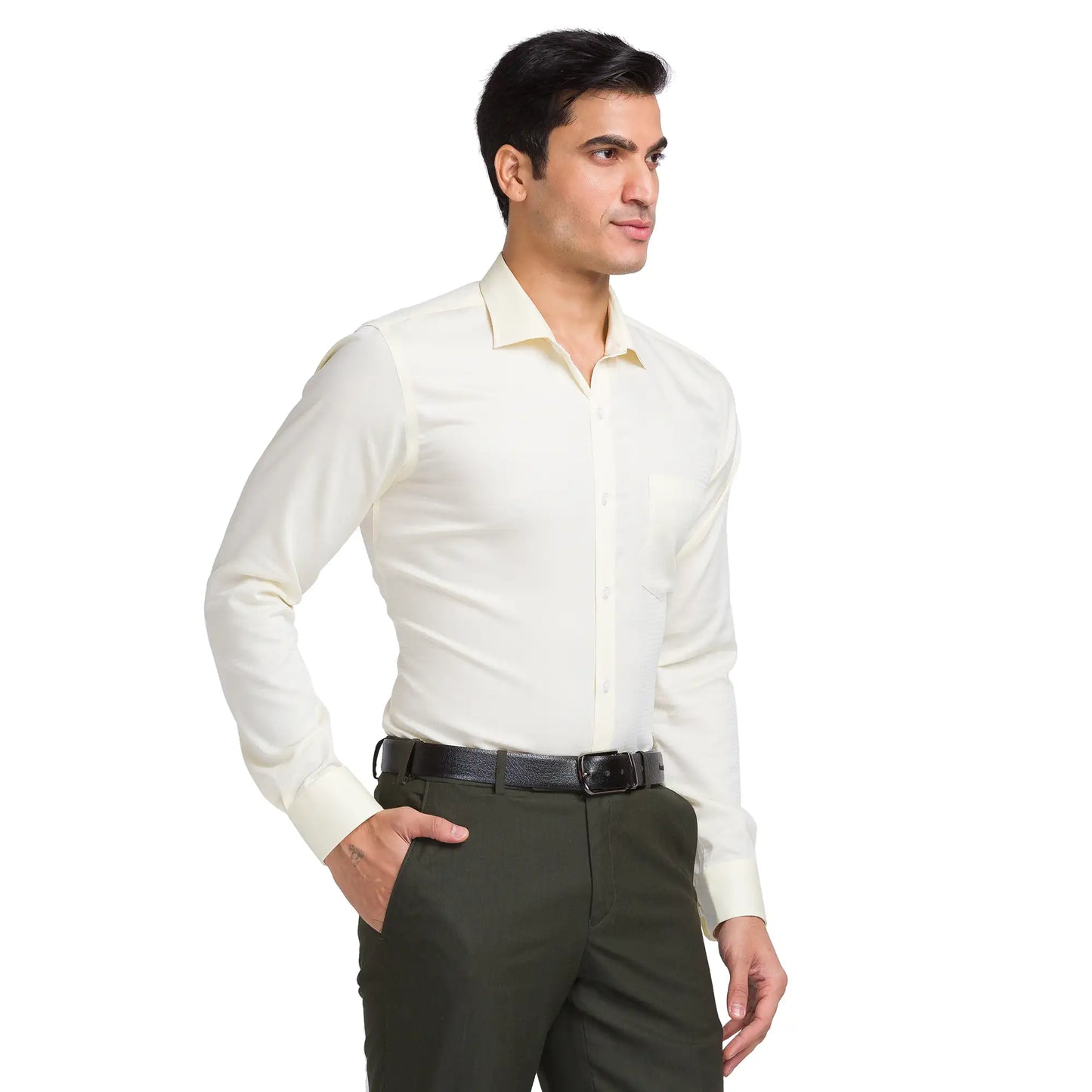 Men Slim Fit Light Blue Shirt