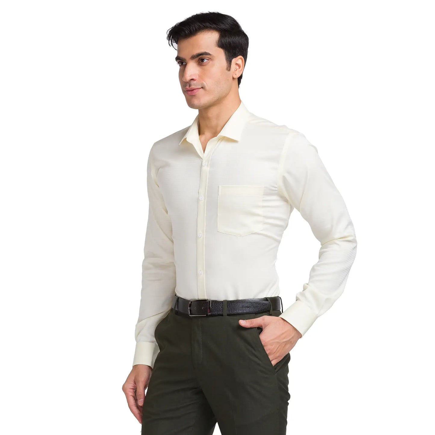 Men Slim Fit Light Blue Shirt
