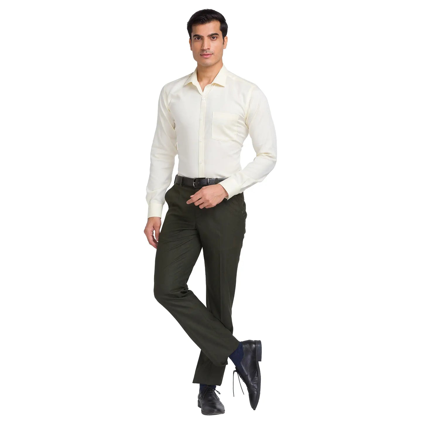 Men Slim Fit Light Blue Shirt