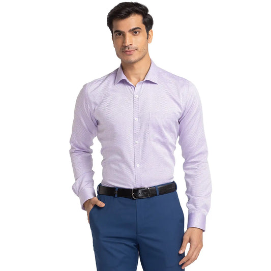 Men Slim Fit Light Yellow Shirt