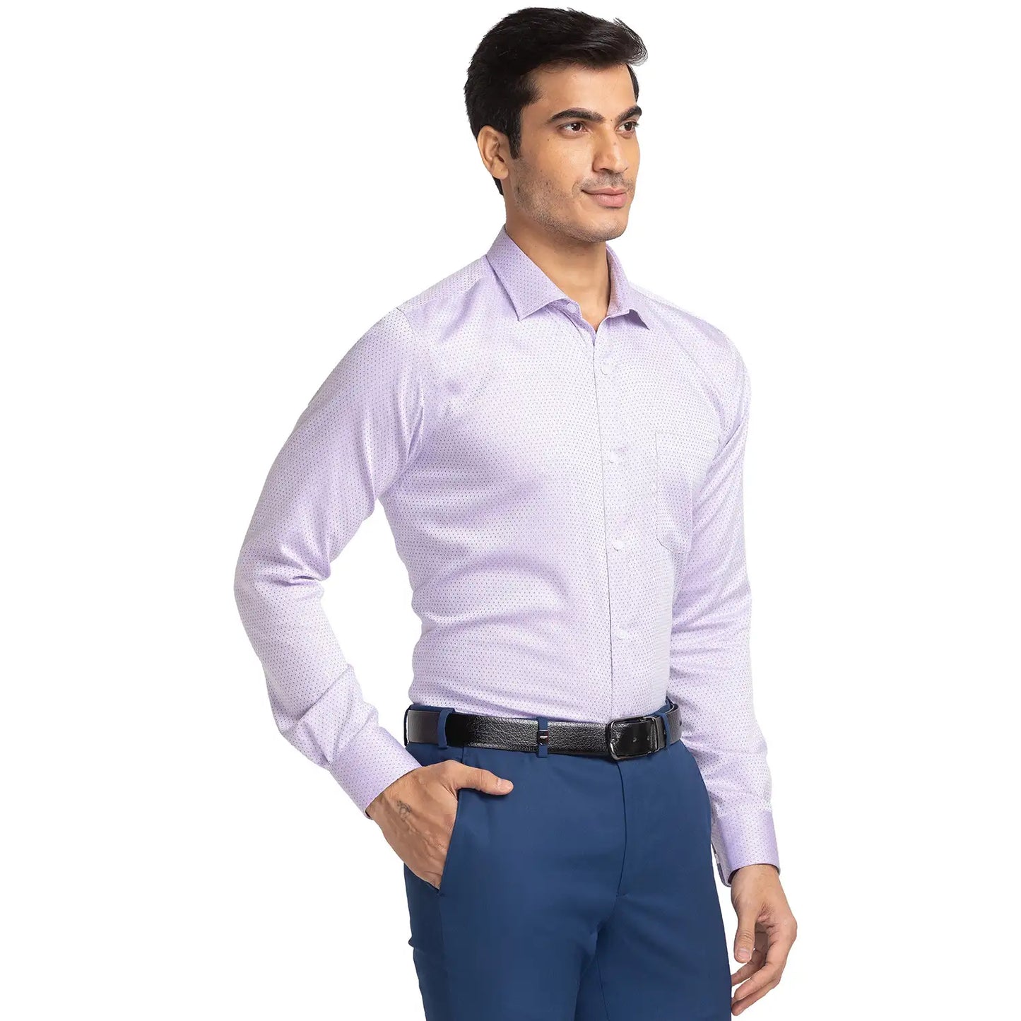 Men Slim Fit Light Yellow Shirt