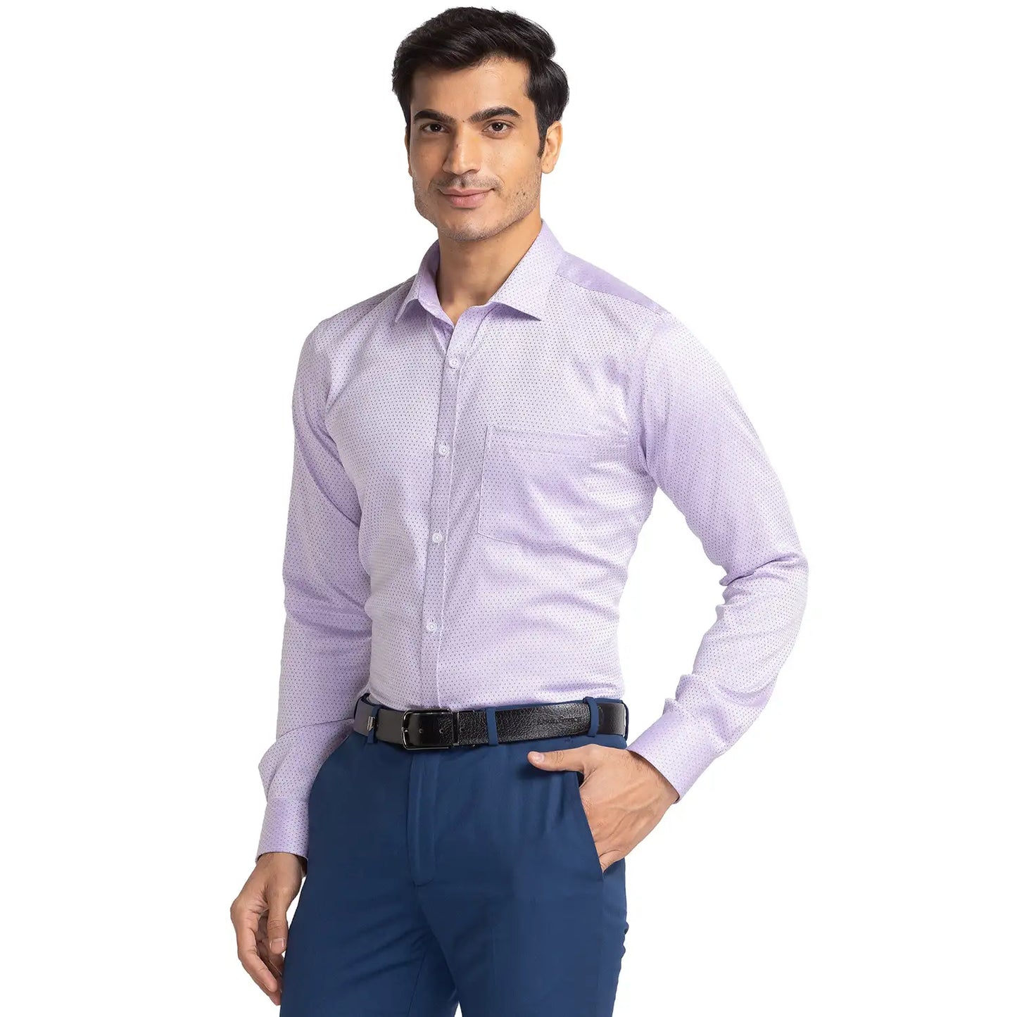Men Slim Fit Light Yellow Shirt