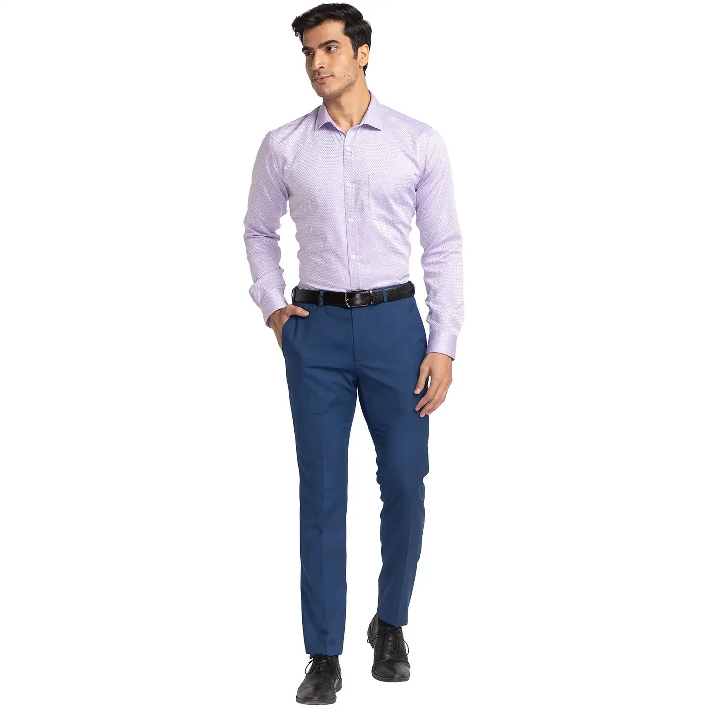 Men Slim Fit Light Yellow Shirt