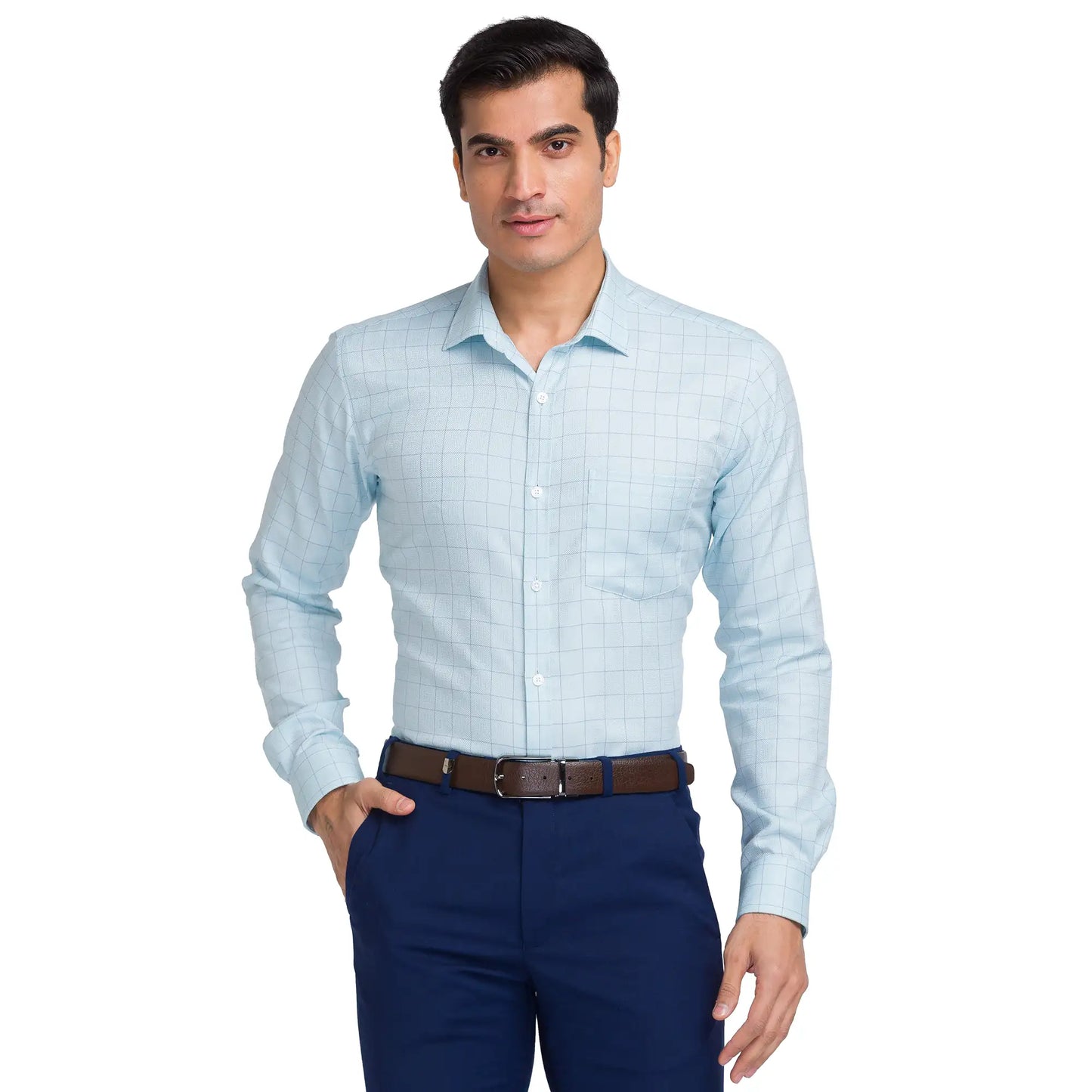 Men Slim Fit Light Yellow Shirt